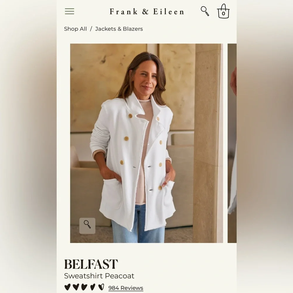 Frank & Eileen Belfast Sweatshirt Peacoat - Picture 2 of 6